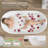 47'' W x 27.5'' D Acrylic Freestanding Bathtub Stand Alone Double Slipper Tub Oval Glossy White Bathroom Tub with Overflow & Center Drain