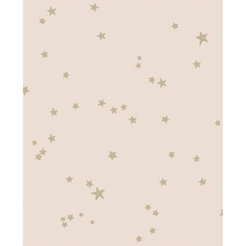 Whimsical Stars Wallpaper Roll, Pink/Gold
