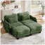 Canapé de soutien en chenille avec coussin de taille et repose-pieds mobile Chenille-481451686