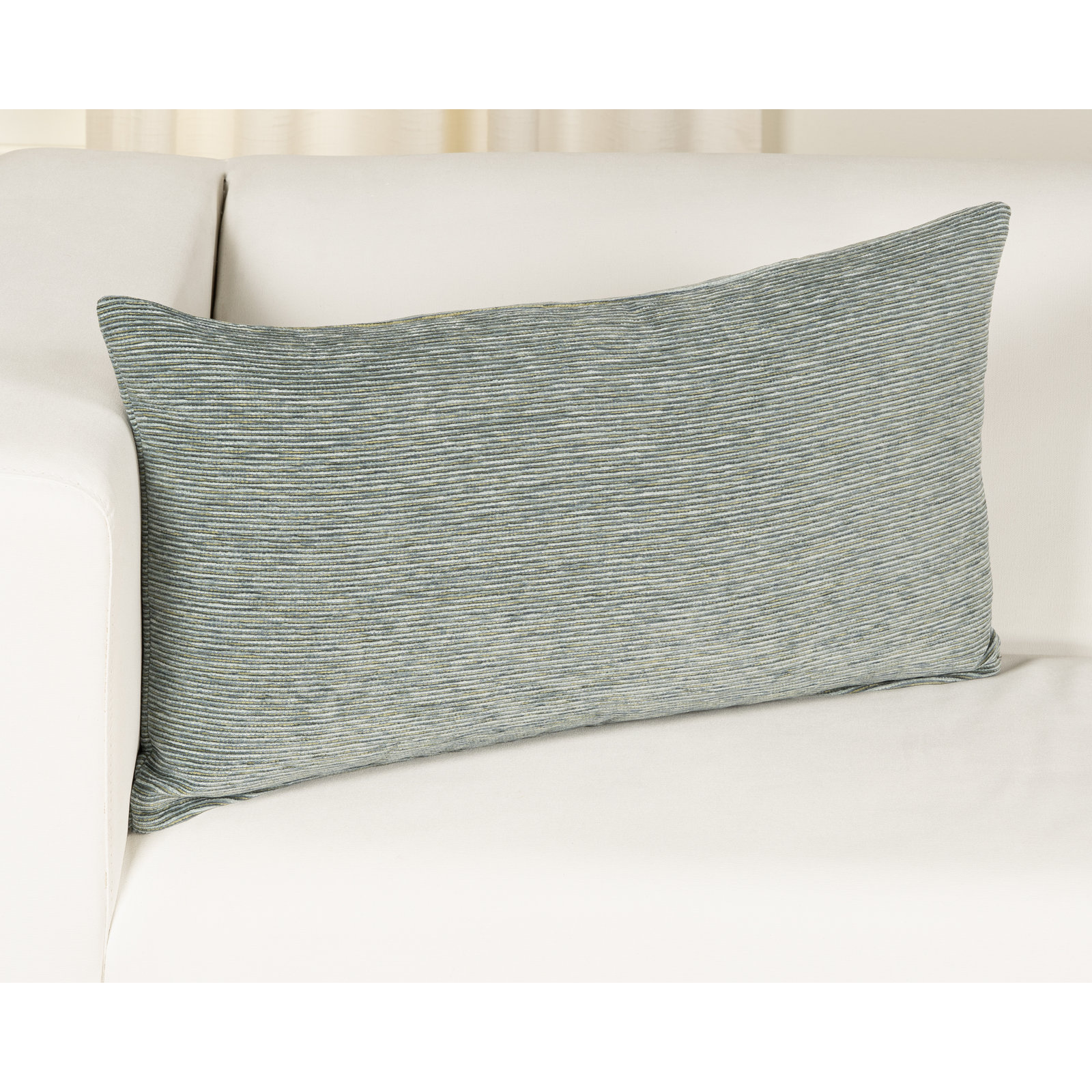 Barnaby Throw Pillow, Feather, 21" x 12", Azure
