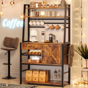 17 Stories Tierone Baker''s Rack, Coffee Bar Cabinet, Farmhouse ...