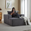 Fauteuil moelleux en velours côtelé Fluffy