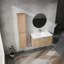 Meuble-lavabo mural 36 po avec lavabo et armoire latérale, portes à fermeture en douceur, armoire combinée (KD-Packing), meuble-lavabo