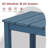 17.72 In. All Weather 2-Tier Rectangular Hips Outdoor Side Table，Blue-1865201967
