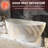 67 in. X 32 in. Stone Resin Solid Surface Freestanding Soaking Bathtub In Matte White-125475458