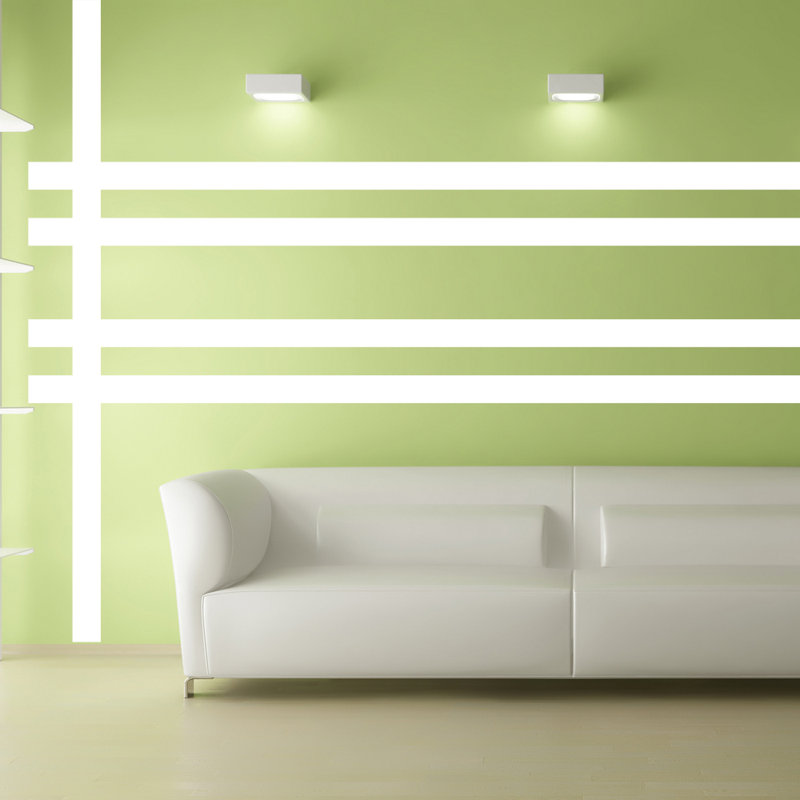 Adhésif décoratif rayures simples, Blanc