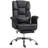 Executive Office Chair, PU Leather Ergonomic Office Desk Chair, Reclining And Swivel Chair With Footrest And Lumbar Support