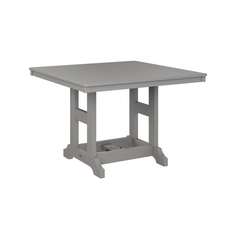 Berlin Gardens Garden Classic Square Table, Light Gray, 39.5" H x 44" W x 44" D