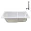 Baignoire de trempage en acrylique 66 po x 34 po, drain inclus-97544468
