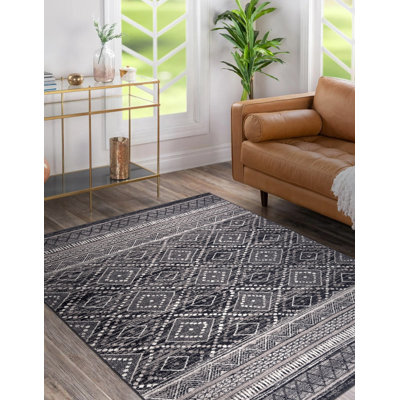 Siegbert Geometric Wool Area Rug