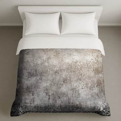 Housses de couette argentées à texture abstraite