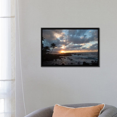 «Scenic View of Beach Pendant Sunset, Hawaii, USA I» par Panoramic Images - Reproduction de photo sur toile