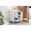 Meuble-lavabo élégant avec lavabo offrant beaucoup de rangement et une conception fonctionnelle pour une salle de bain moderne.-1447922270