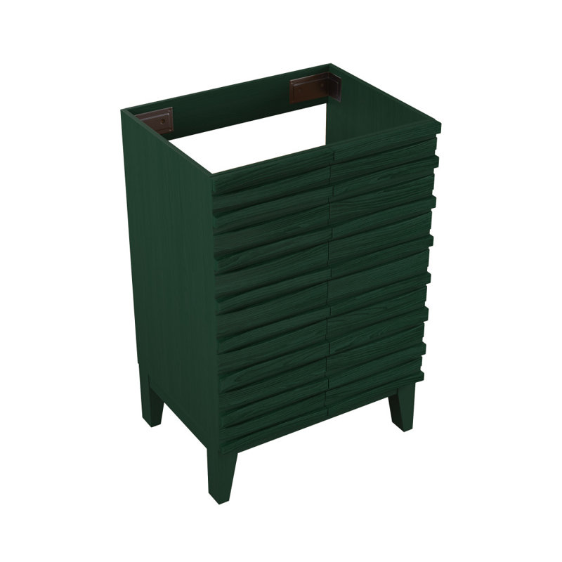 Armoire de salle de bain autoportante sans plateau 24 po Cascade en chêne vert