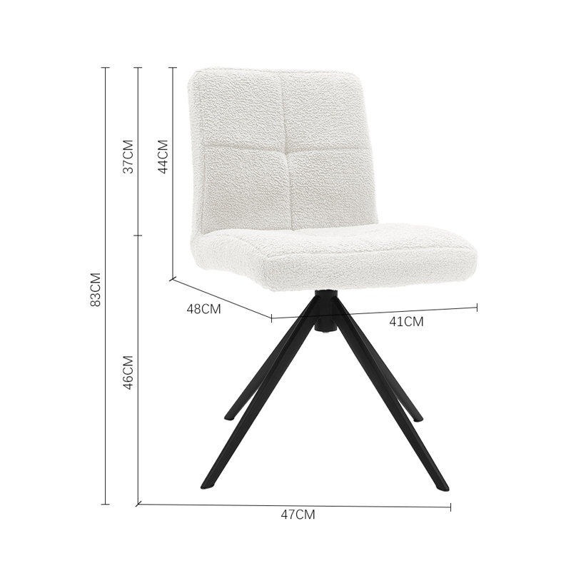 teddy dining chair, White