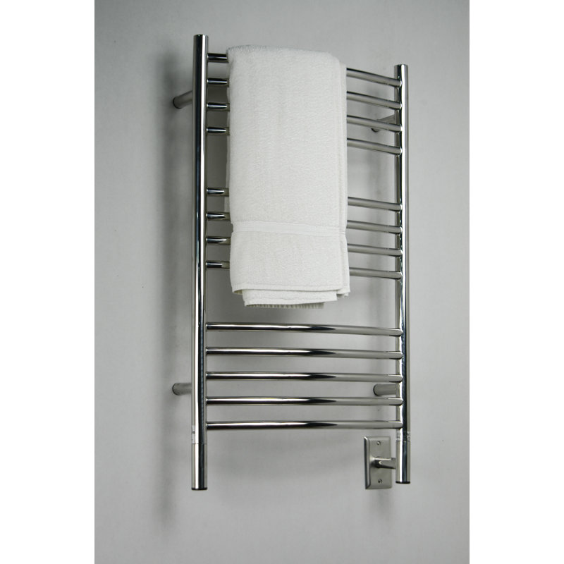 Chauffe-serviettes électrique courbé en C Jeeves, Poli