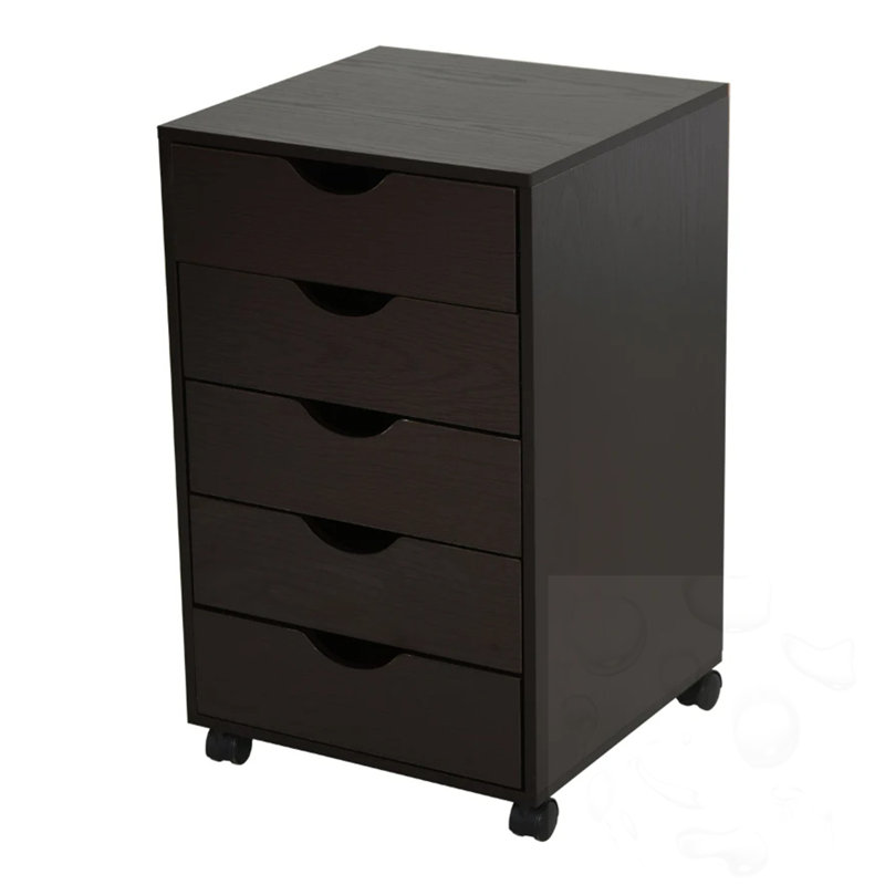Office Cabinet with 5 Drawers and Wheels