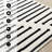 Fresno Modern Black White Striped Area Rug-102210976