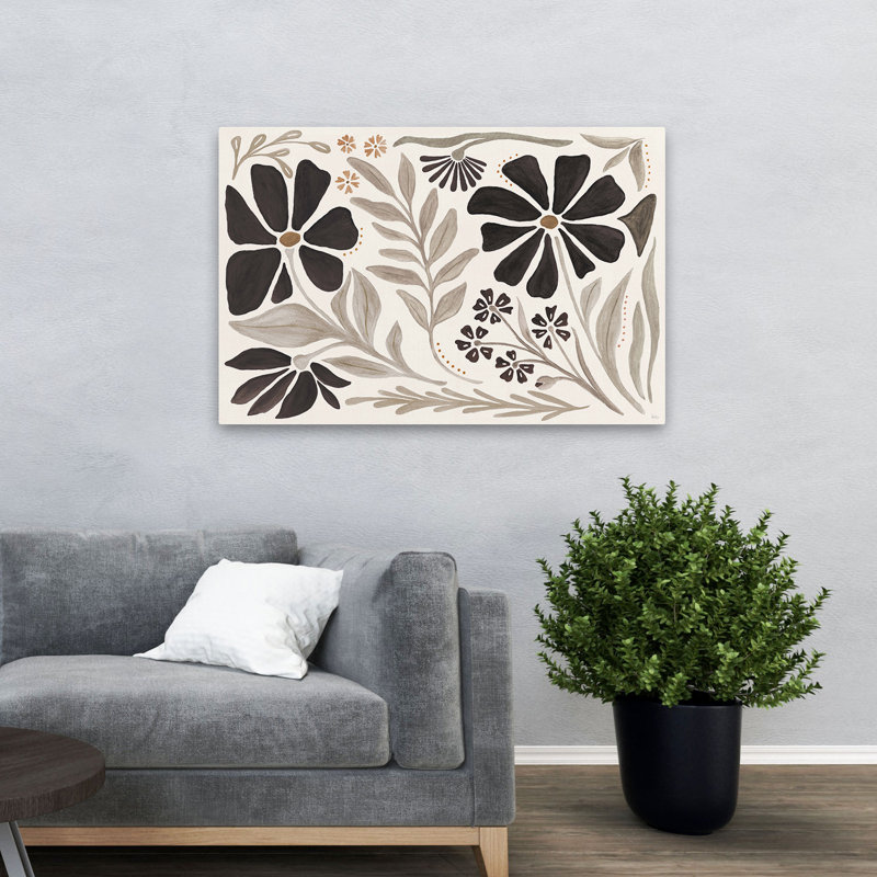 Boho - Modern Petals I Neutral, 32" H x 48" W