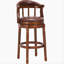 Tabouret de bar 29,5 po H 360 degrés à hauteur de barre pivotante avec dossier-492611420-472266422