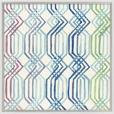 Blue Geo Pattern 1 Painting