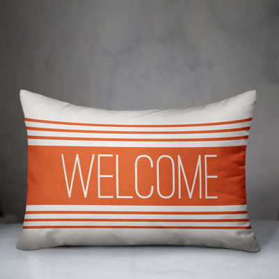 Textual Outdoor Throw Pillow