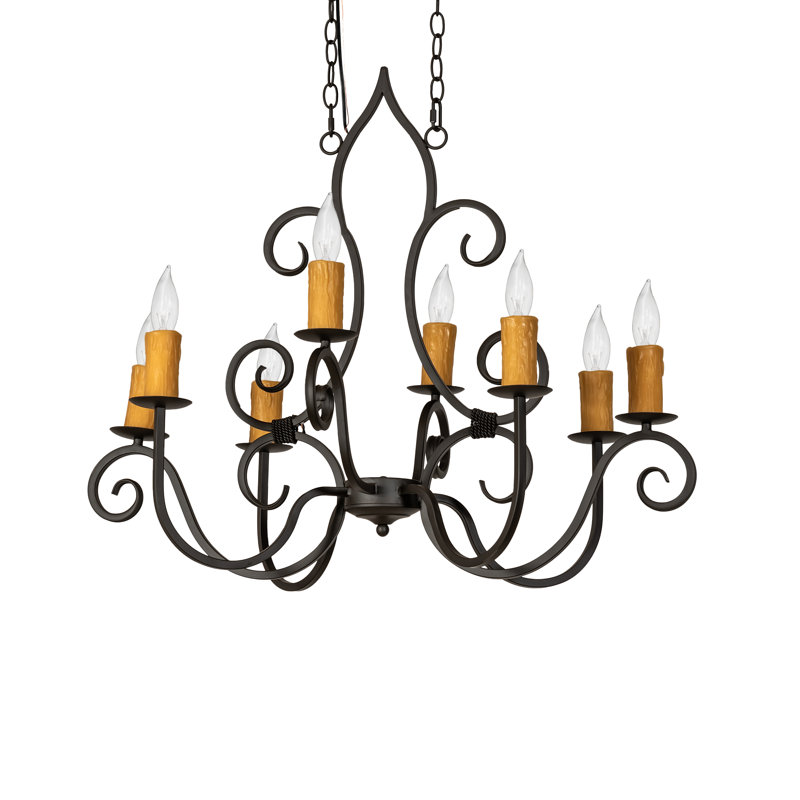 Lustre classique / traditionnel 8 lumières style bougie Montier