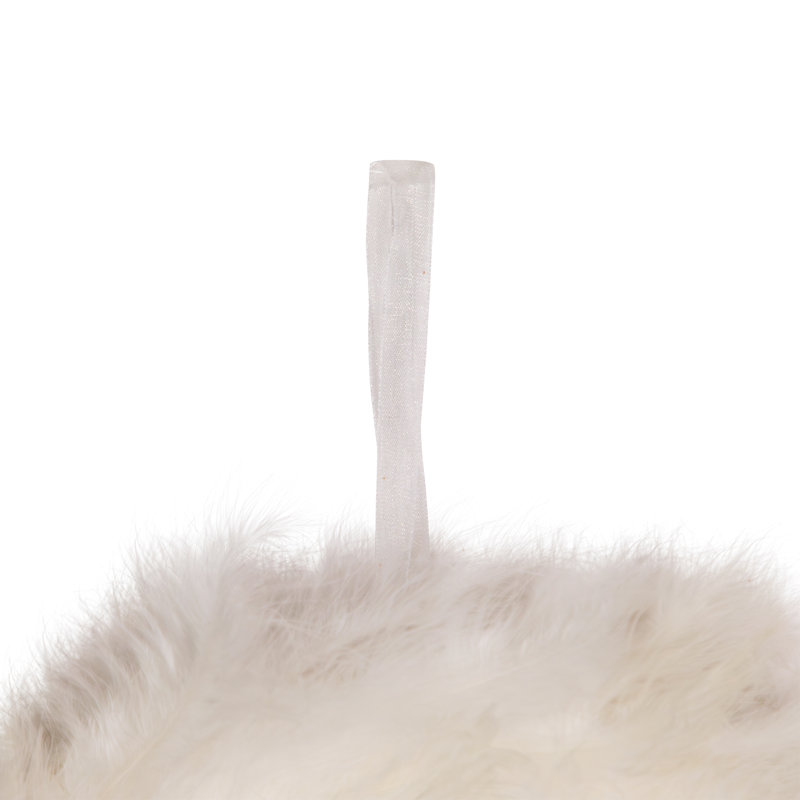 Two-Tone Feathers Christmas Wreath - 14.5" - Unlit, Winter White