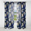 Deep Indigo Moonlit Flowers II - Rideau floral - Rideau floral obscurcissant - 1 panneau-107563929