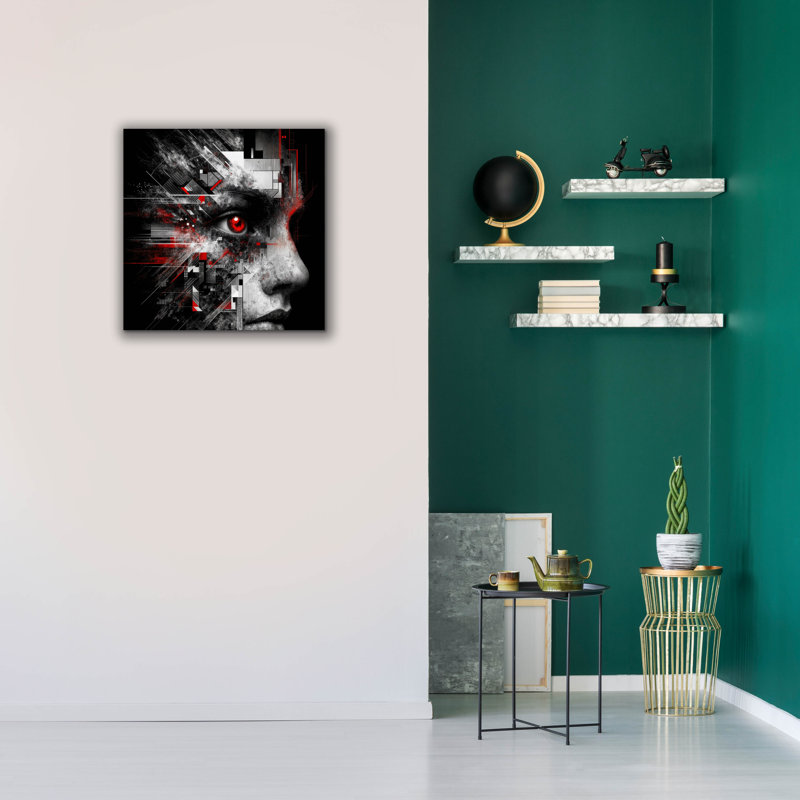  «Look At You 1» par Rey Klimt, art mural sur toile, H 26 po x l 26 po x P 1,5 po