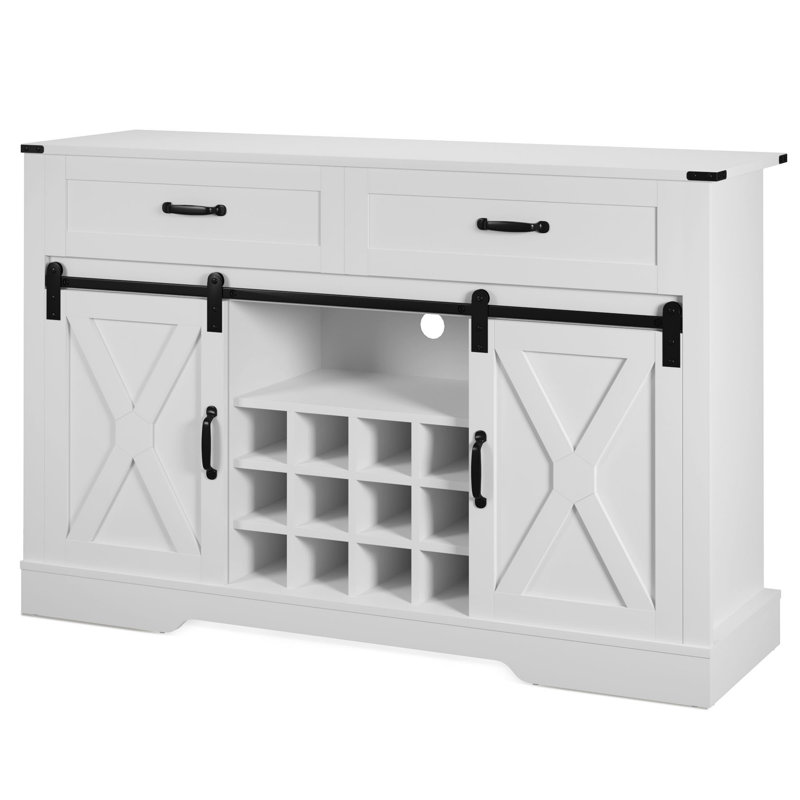 Grande armoire à vin moderne en bois avec garde-manger avec portes et tablettes, Blanc