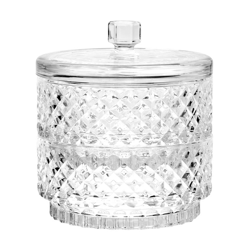 Mikasa Trellis Stackable Bowls Set with Lids