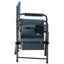 Chaise pliante d'extérieur avec rangement - surdimensionnée légère pour le camping, la pêche, 2 poches pliantes bleu / gris