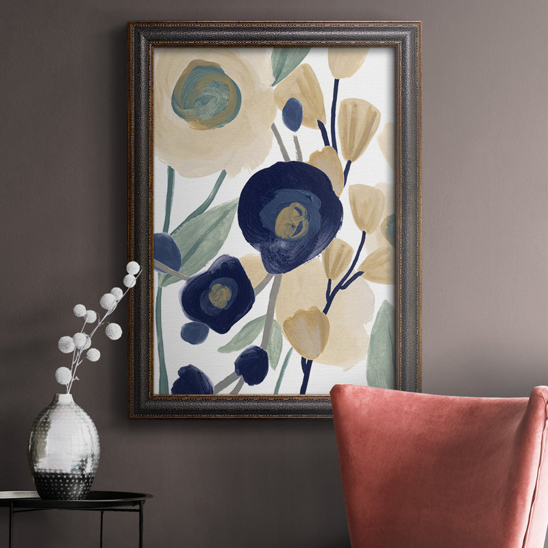 «Blue Poppy Cascade II», reproduction d'art sur toile, H 20 po x l 16 po x P 2,5 po