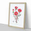 Pink Rose Moss Flowers - Framed Print-55616564-55616566