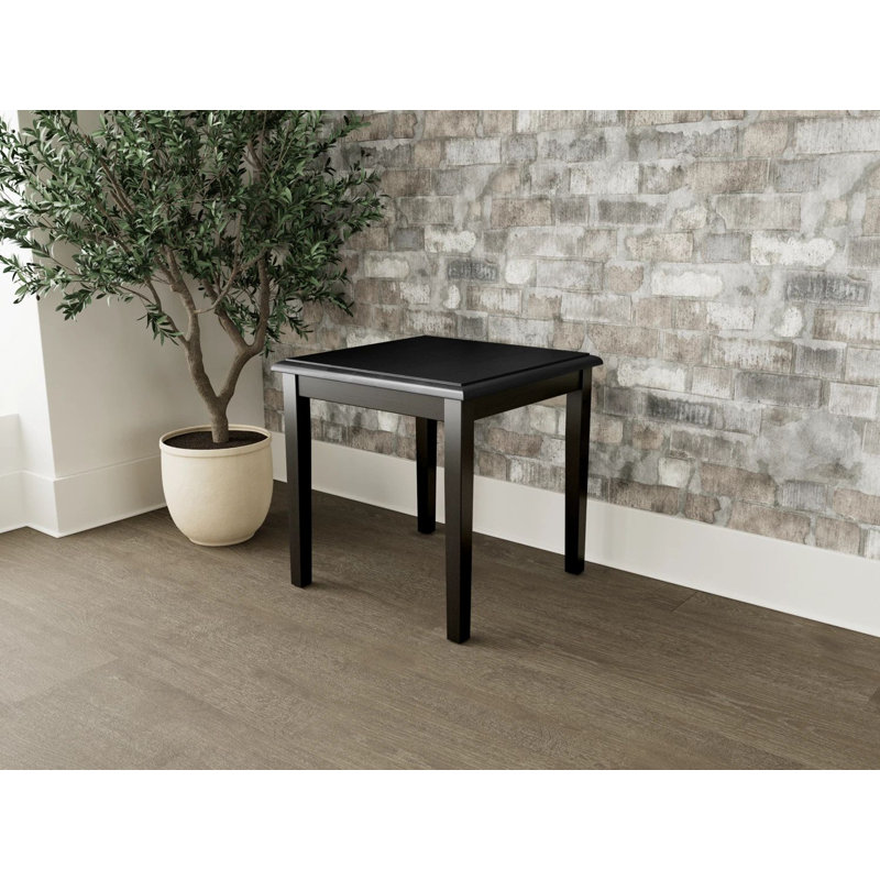 Table de bout en bois Lenox, H 20 po x l 20 po x P 20 po, Noir