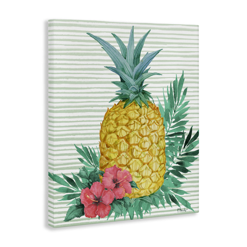 Toile ananas Bora Bora, design par Paul Brent, H 20 po x l 16 po