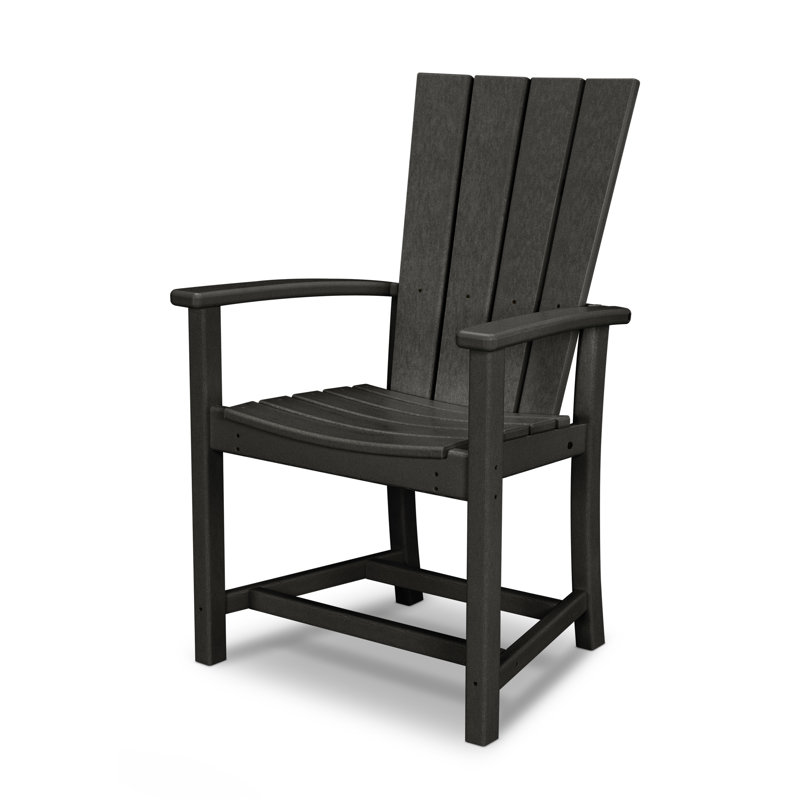 POLYWOOD Quattro Adirondack Dining Chair, Black