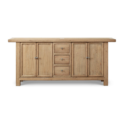 77“ Long Three Drawers Sideboard Weathered Natural