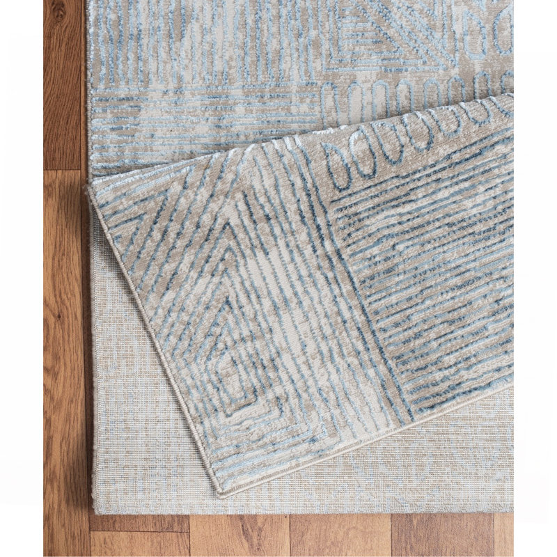 Blue Area Rug, Rectangle 2' x 3'