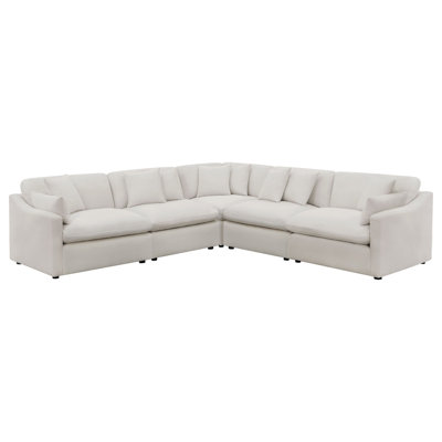 Greeley Ivory 5Piece Upholstered Modular Sectional Sofa