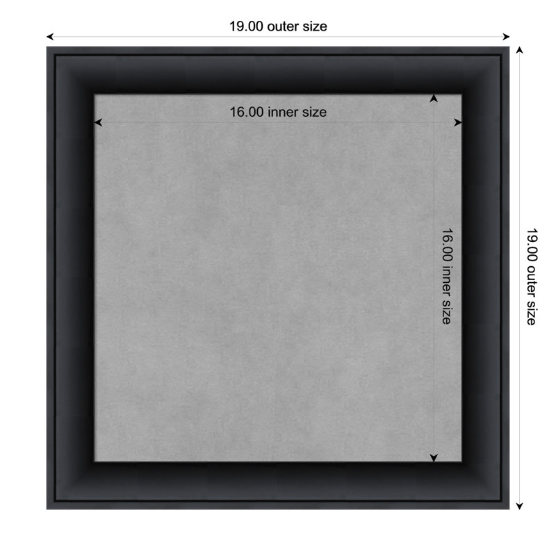 Tableau d'organisation magnétique noir Nero, H 19 po x l 19 po