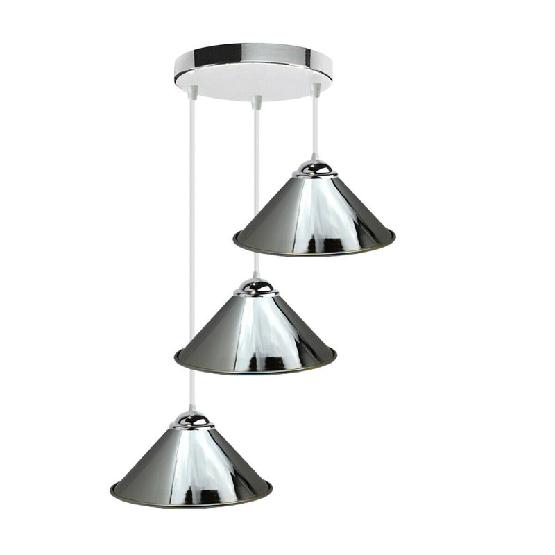 Harkers 3 - Light Chrome Cluster Pendant