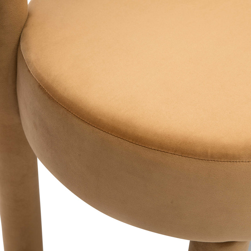 Chaise en velours Cecilia, Velours brun