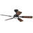 42" 5 - Blade Small Room Ceiling Fan with LED Light in Black-1259578587