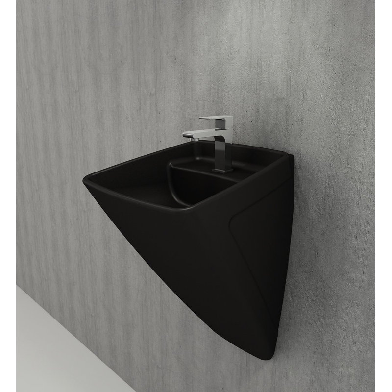Venezia Monoblock Basin 1TH - 73x48x49cm, Matte Black