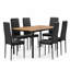 Ensemble de salle à manger moderne en bois et métal 7 pièces pour cuisine et salle à manger-1648944915