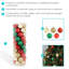 50 boules de Noël en plastique rouge / vert / or