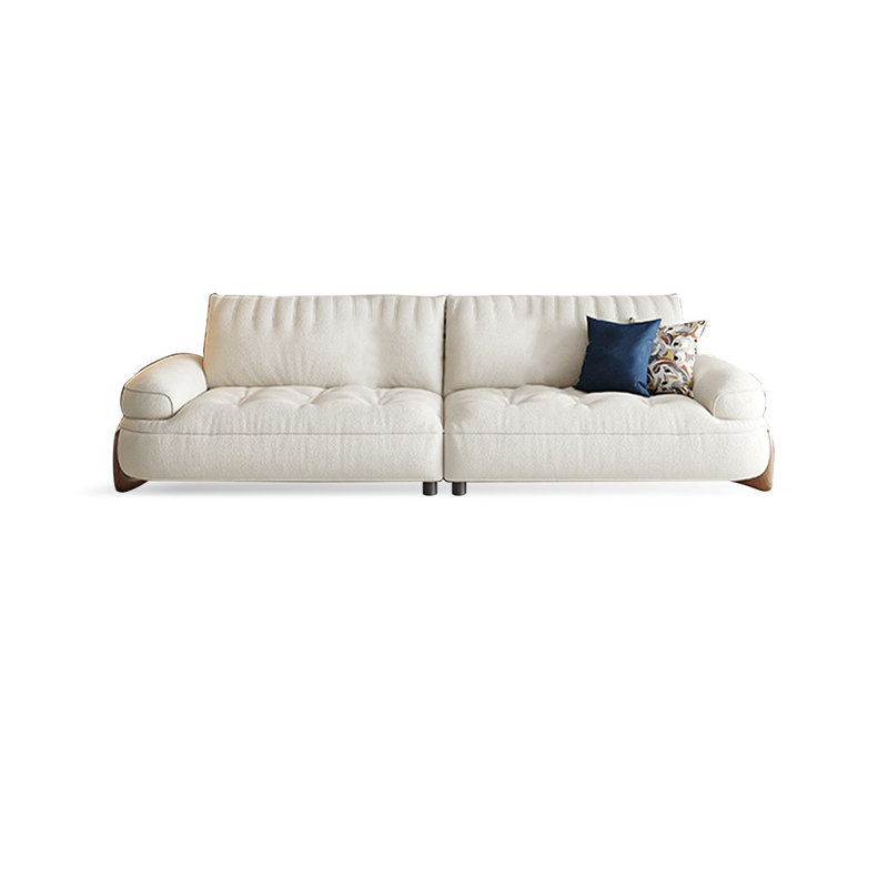 White Polyester Blend Modular Sofa cushion couch
