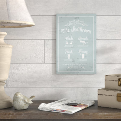 " Guide To Procedures Bathroom " by Lettered And Lined